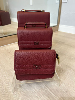 Bolsa Estruturada Verniz Texturizada – Bordô