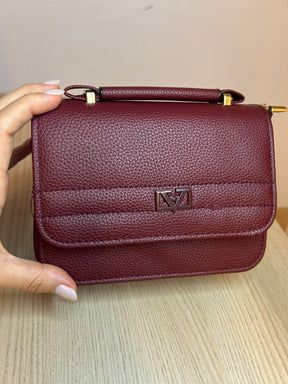 Bolsa Estruturada Verniz Texturizada – Bordô