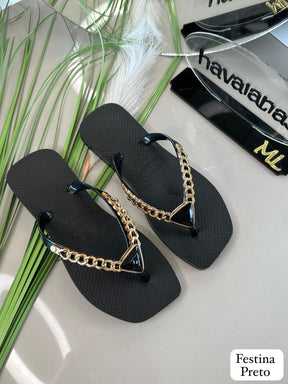 Havaiana Festina com correntes